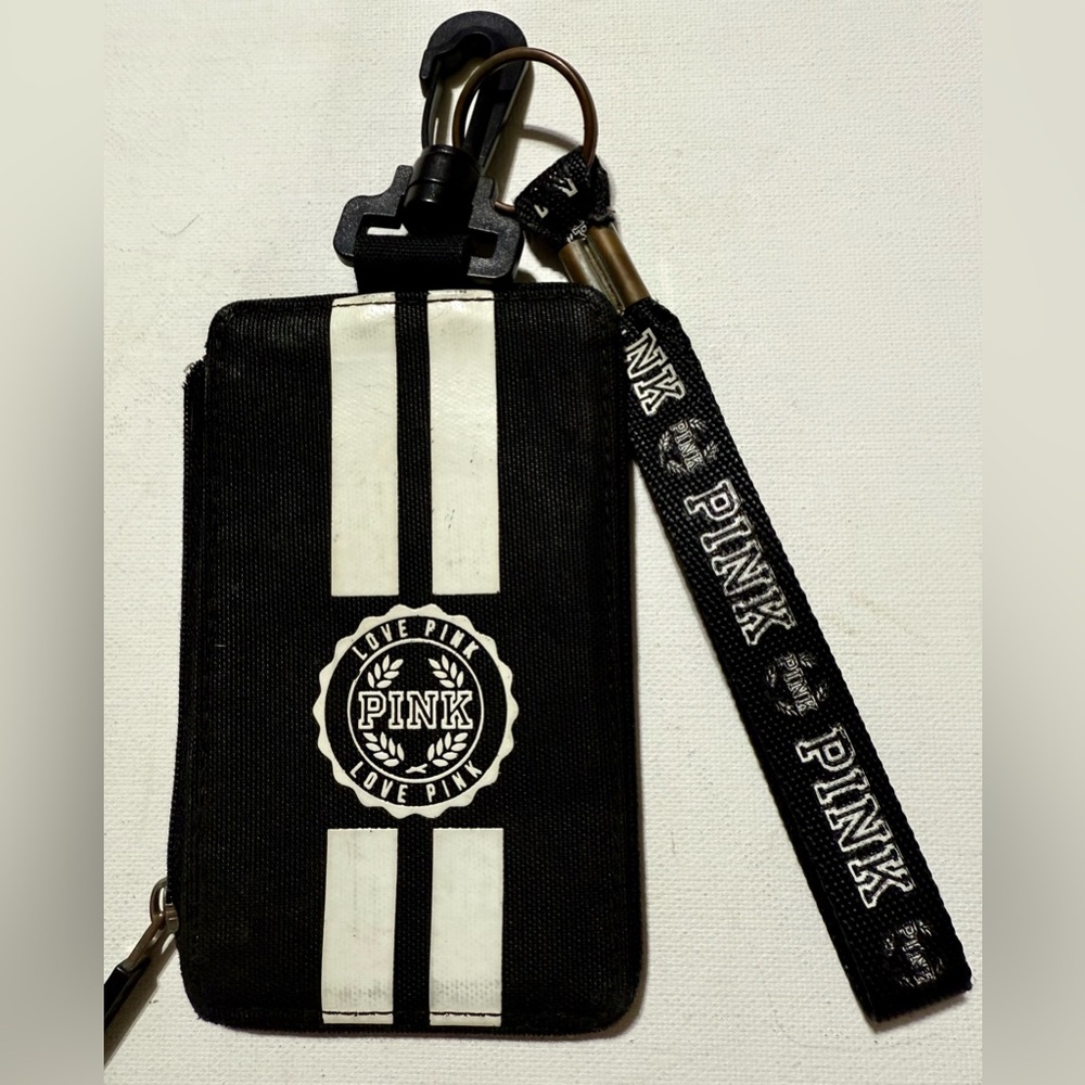 PINK Victoria's Secret Black Phone Holster with Lanyard - Picture 2 of 6